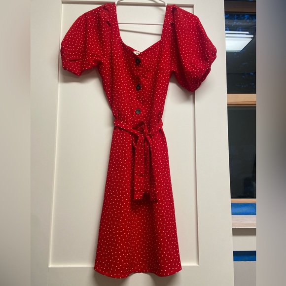 Women’s Red Polka Dot Dress - Picture 1 of 10